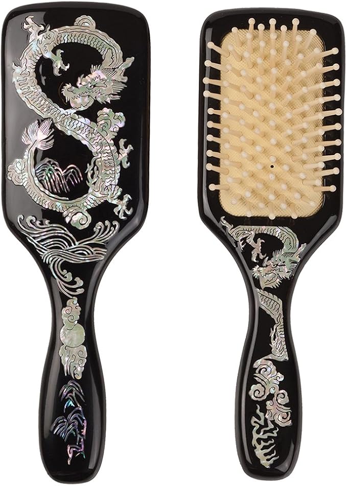 antique alive 韩国代购 螺钿龙纹方形发刷 传统螺钿 手工制作 生日